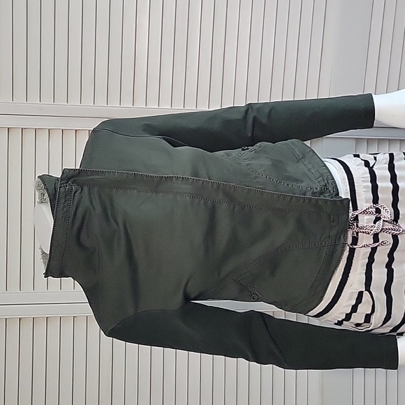 Marrakech Anthropologie Sherpa Womans Moto Jacket Sz XS Green - Picture 7 of 11